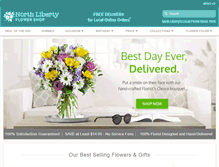 Tablet Screenshot of northlibertyflowershop.com